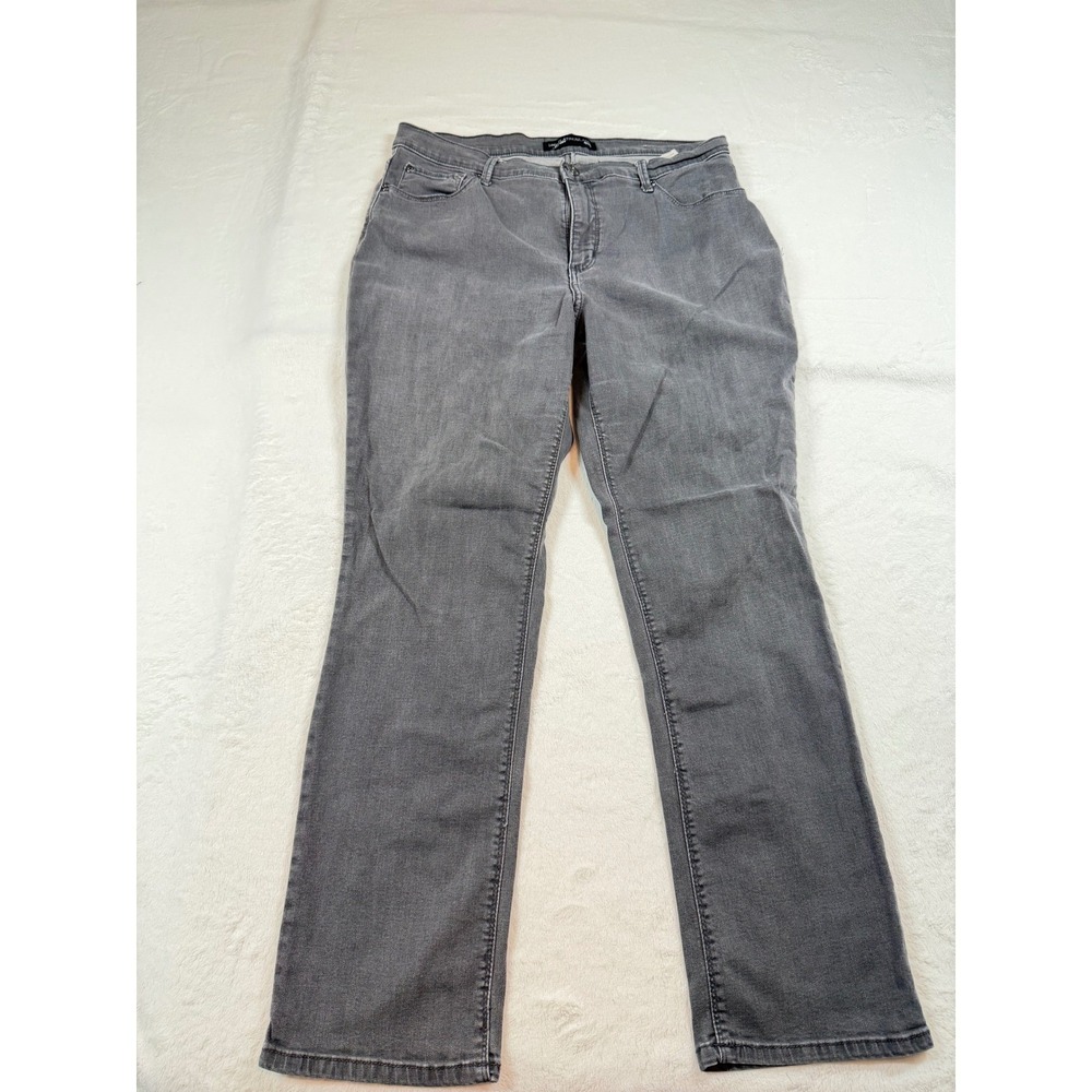 Lee Platinum Label‎ Classic Fit Jeans Womens 14 Petite Grey Straight Leg